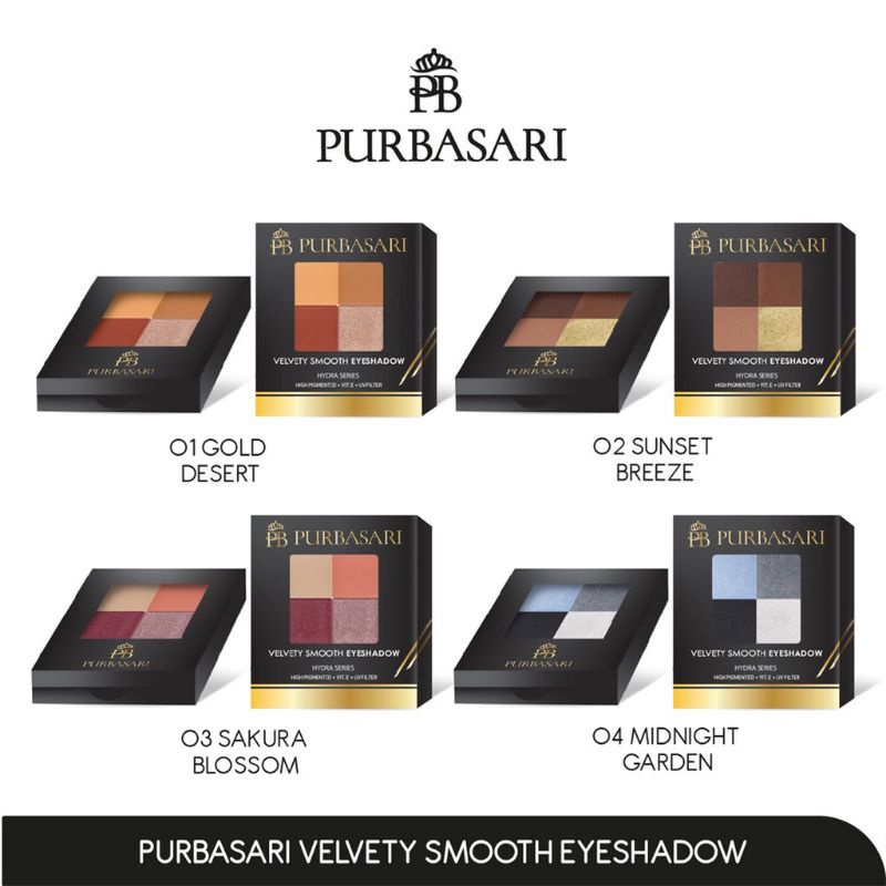 ❤ MEMEY ❤ PURBASARI Velvety Smooth Eyeshadow Palette