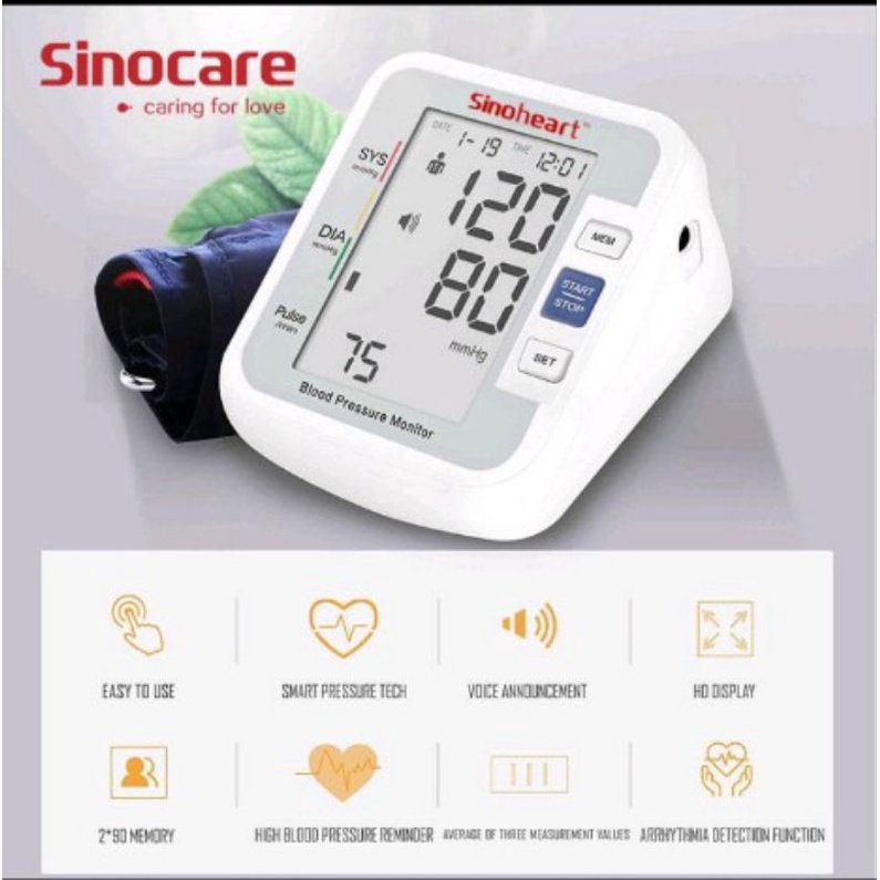 Sinocare BA-801 Tensimeter Digital/Alat tensi darah.