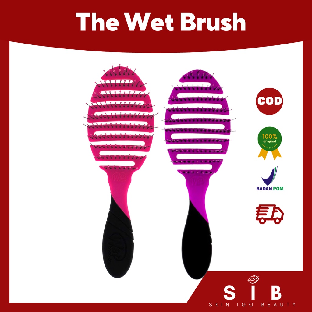 Jual The Wet Brush Pro Flex Dry Mengurai rambut kusut dengan mudah dan memijat kulit kepala 22
