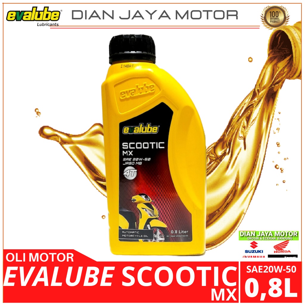 EVALUBE MATIC SAE 20W-50 800 ML OLI MESIN EVALUBE MATIC 0,8 L