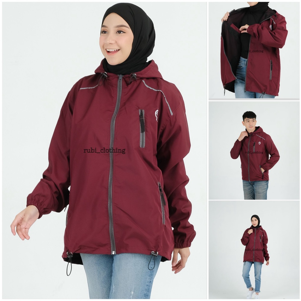 Jaket Parasut Wanita Waterproof Size M L XL XXL Original FCF / Jaket Wanita Anti Air size Jumbo