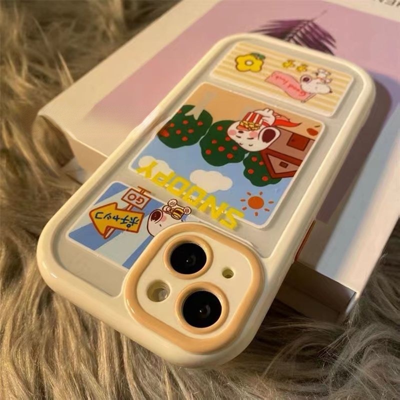 Case Motif Kartun Snoopy Untuk IPhone 12 13 14 11 Pro Max X Xs Max Xr ppqwdr