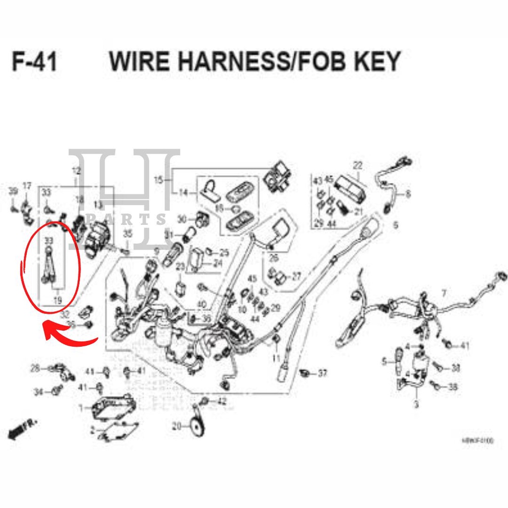 KUNCI JOK SET EMERGENCY KEY ADV VARIO PCX 150 SCOOPY K97 35194-K35-V31 ASLI ORIGINAL AHM HGP HONDA