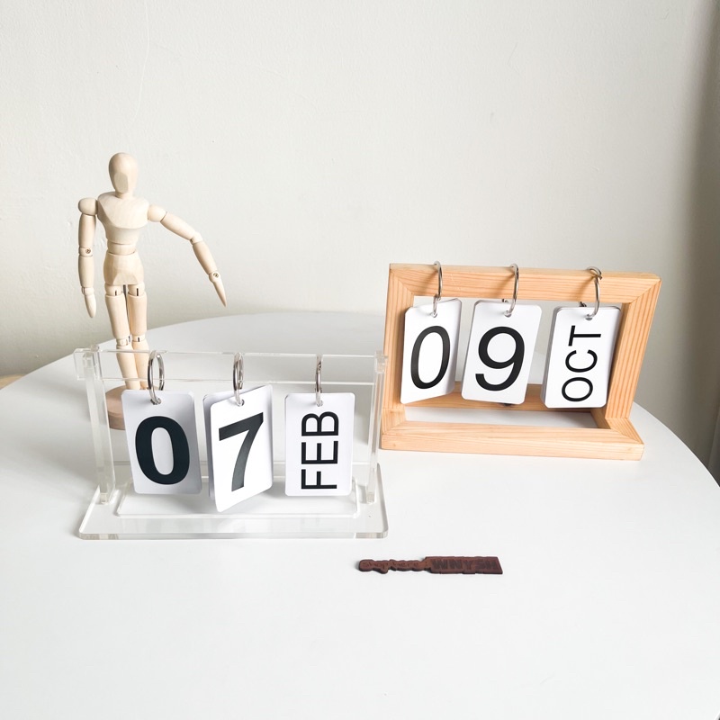 

Aesthetic wood calendar, kalender kayu, kalender abadi