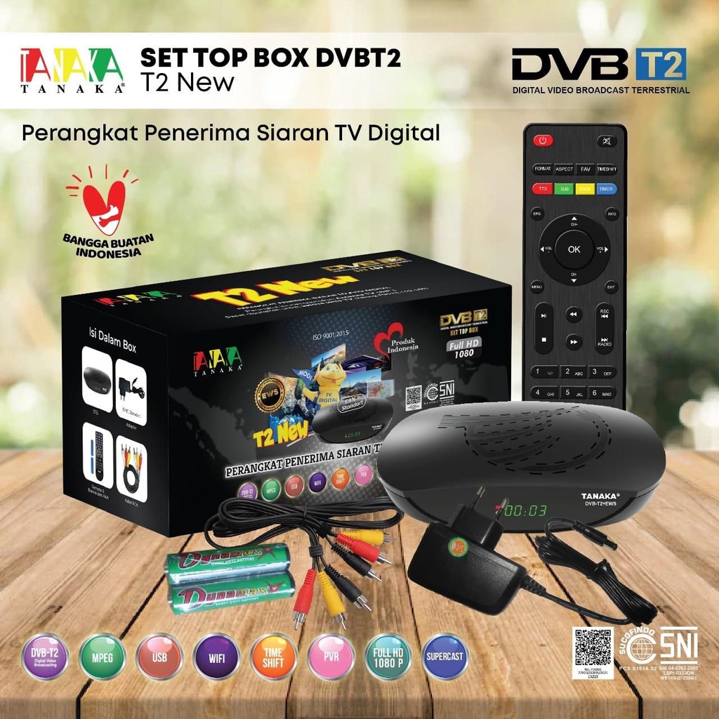 STB Tanaka T2 New DVB T2 Perangkat Penerima Siaran TV Digital Set top box Tanaka T2 New