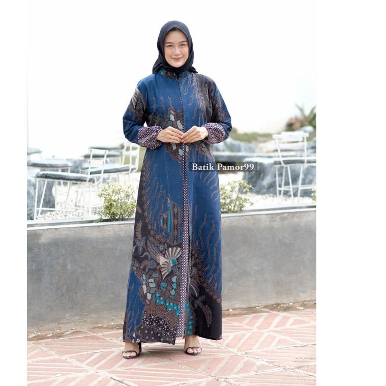 Model Baru Jerry Store Baju Gamis Dress Batik Wanita Perempuan Dewasa Muslimah Lengan Panjang Modern Kekinian Viral Pekalongan Kombinasi Jumbo Couple Keluarga Pasangan Suami Istri Lebaran Kerja Kantor Kondangan Lamaran 2021 2022