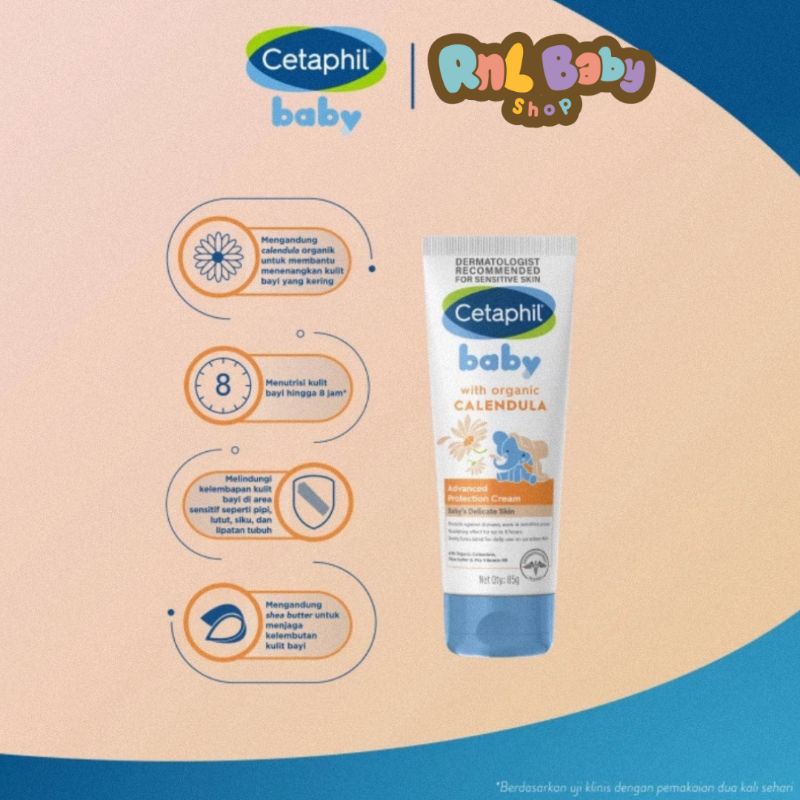 Cetaphil Baby Advance Protection Cream With Organic Calendula 85 Gr - Krim Perawatan Kulit Bayi
