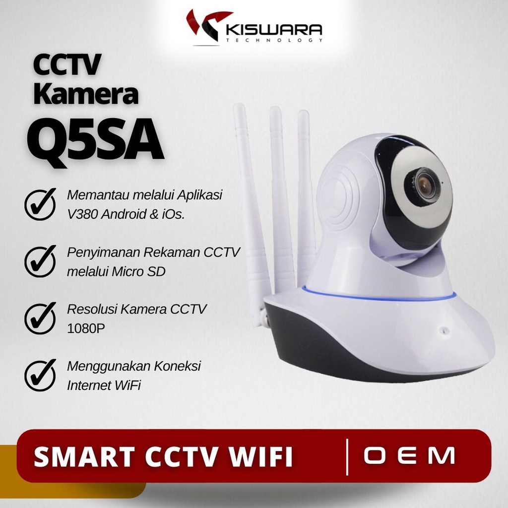 PTZ Wifi Smart Camera 1080P/960P - Q5SA [V380]