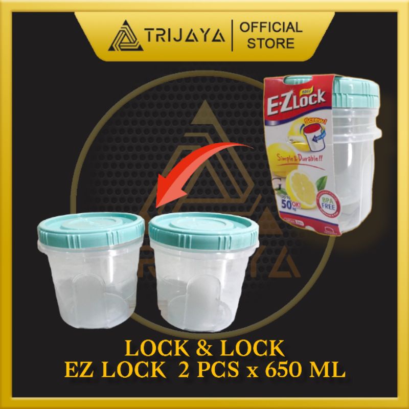 LOCK & LOCK LocknLock New EZ Lock Screw Container 2P Set Kotak Makan [ 650 ML X 2 ]