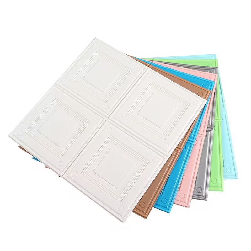 70x70cm 6mm Tebal Wallpaper Dinding 3D Foam Kotak Batu Bata  Stiker Timbul Waterproof Dekorasi Rumah