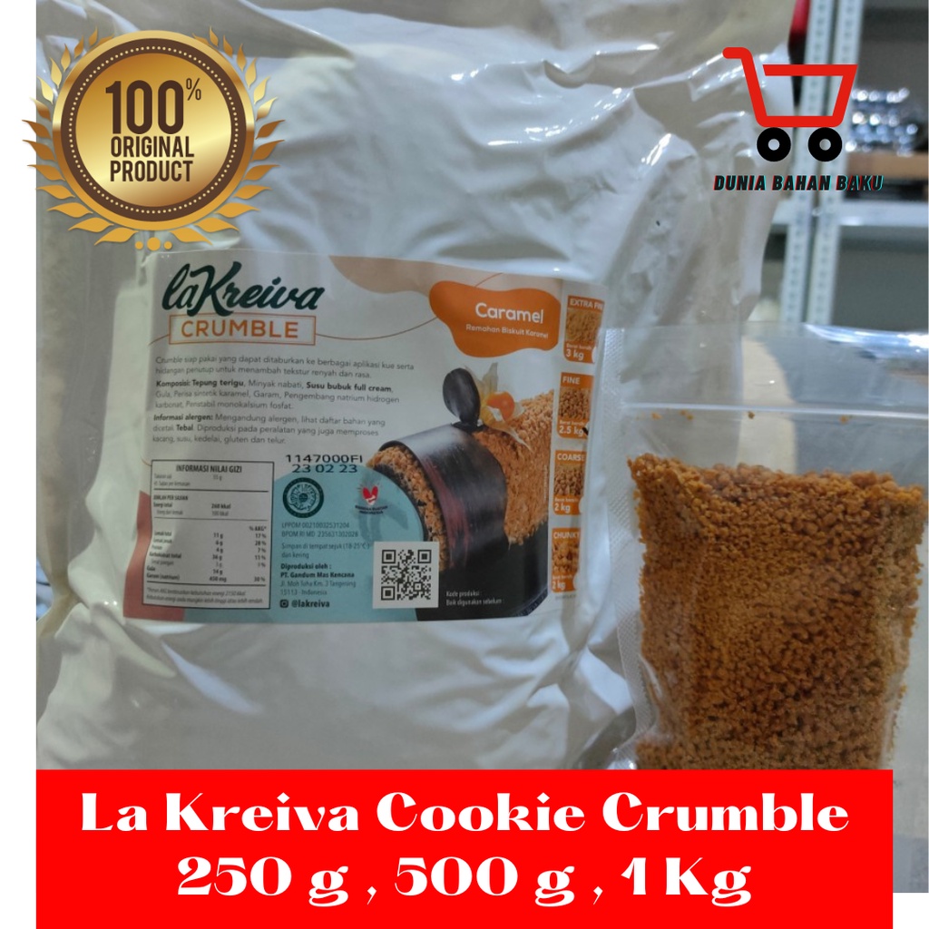 La Kreiva Cookie Crumble Crumb Topping kemasan 250 g