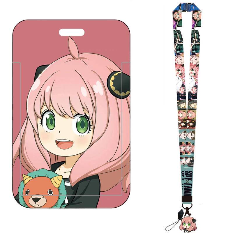 6gaya Anime Spy x Keluarga lanyard card ID Badge Holder Gantungan Kunci Pass Gym Handphone Anak Key Holder Key Rings Hadiah Loid Forger Anya Forger Yor Forger In Stock New Arrival LY