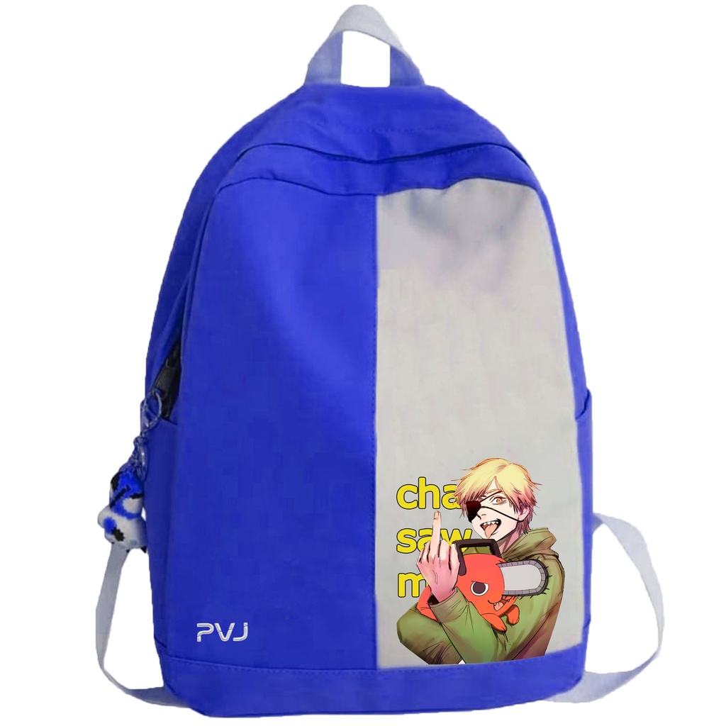 PVJ - Tas Anime Chainsaw Man Denji Ransel Anak Sekolah Laki Laki dan Perempuan
