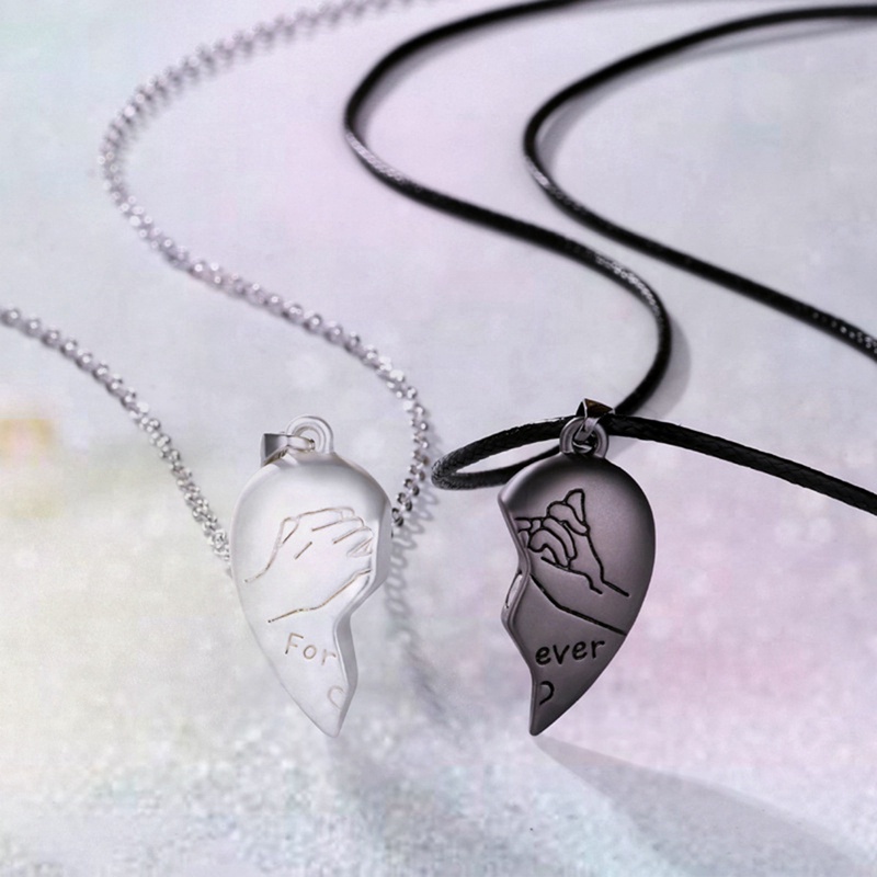 Kait Cinta Hati Magnet Pasangan Kalung Untuk Pecinta Bergandengan Tangan Hati Liontin Kalung Selamanya Perhiasan Persahabatan Hadiah