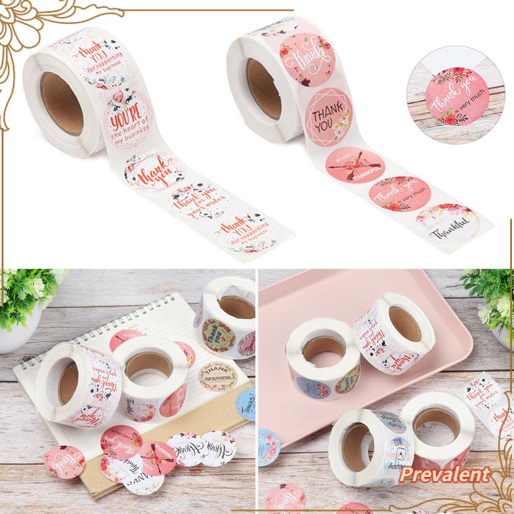 Preva Thank You Stiker Stationery Bulat Kado Dekorasi Label Perekat
