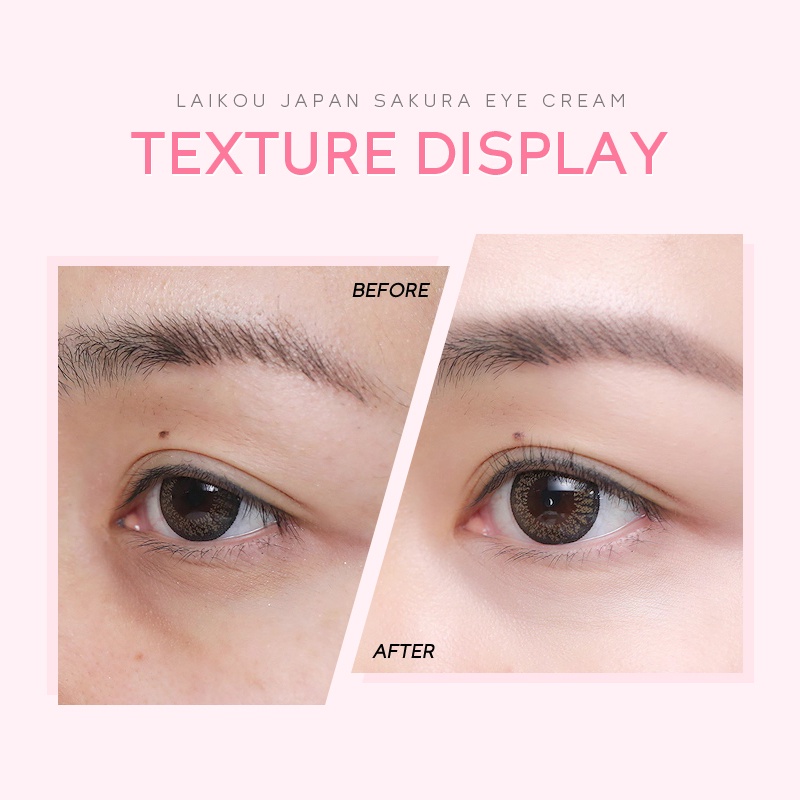 Beli 1 Gratis 1 LAIKOU Sakura Eye Cream Menghilangkan Kantung Mata Lingkaran Hitam Mencerahkan Eye Care 2pcs 30g