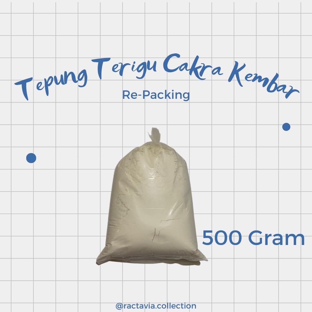 

TEPUNG TERIGU CAKRA KEMBAR 500 GRAM (RE-PACKING)
