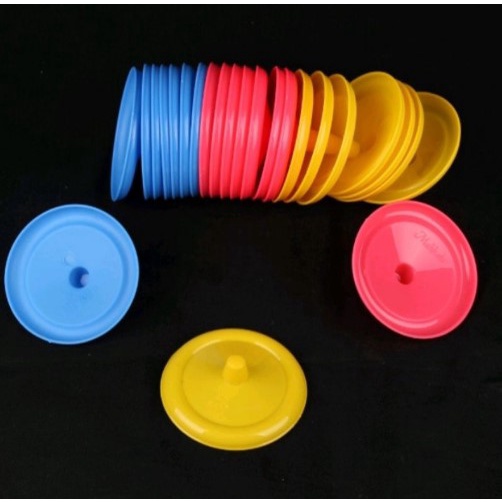 Tutup Gelas Plastik Warna Warni Satu Set isi 12 pcs