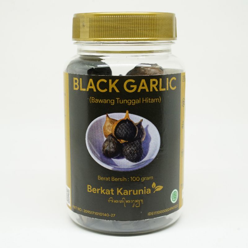 

BLACK GARLIC BERKAT KARUNIA BALI 100 GRAM (BAWANG TUNGGAL HITAM)/SINGLE CLOVE BLACK GARLIC)