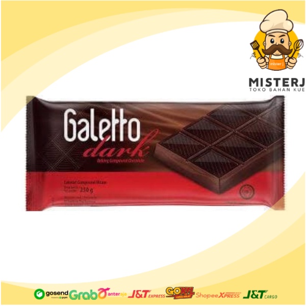 

Galetto Chocolate Compound 250gr | Coklat Batangan | Dark Compound