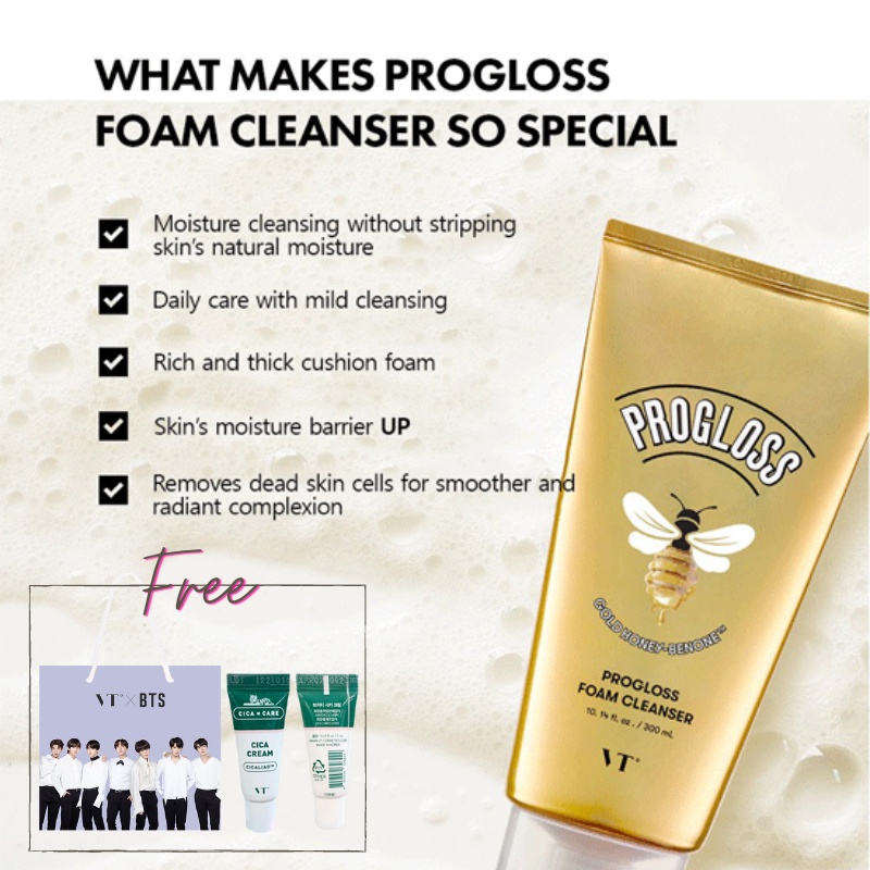 VT COSMETICS X PROGLOSS Foam Cleanser 300ML