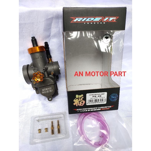 KARBU PE 28 KARBURATOR ASSY PE 28 REAMER 30 RIDE IT BLACK GOLD SERIES