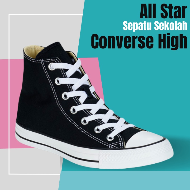Sepatu Converse 70s Pria Wanita Wllstar Hitam Tinggi High Egret Premium Import