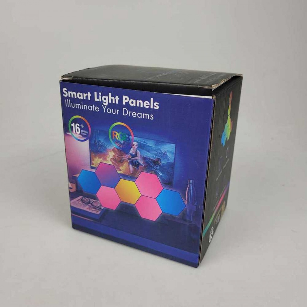 Lampu Hexagon LED RGB 3 PCS Dekorasi Interior Remote Kontrol Sentuh