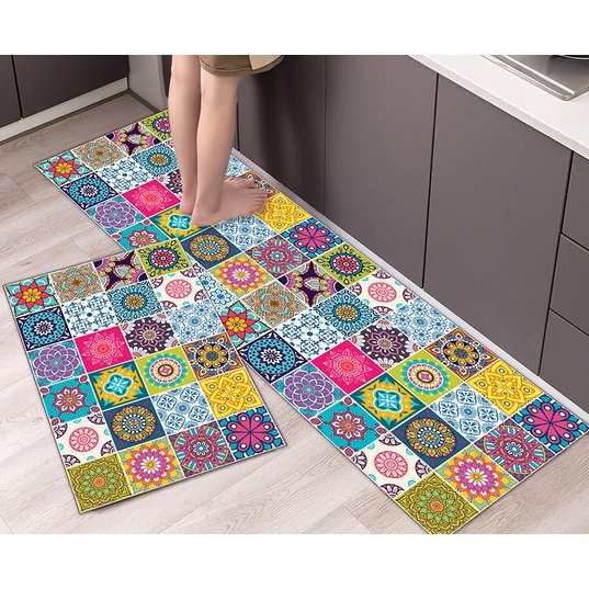 ELFYDO HL0466 2 in 1 Kitchen Floor Mat /Keset Alas Lantai Kamar Tidur Rumah Dapur Anti Selip/Keset kaki dapur
