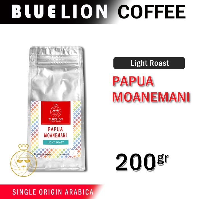 

[TERJANGKAU] Kopi Bluelion - Papua Moanemani 200 gr - Light Roast - BIJI