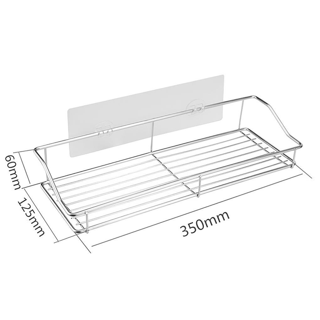 Rak Stainless Steel Yang Dipasang Di Dinding Holder Rak Serba Serbi Organizer Hemat Tempat Untuk Kamar Mandi Dapur Ruang Tamu