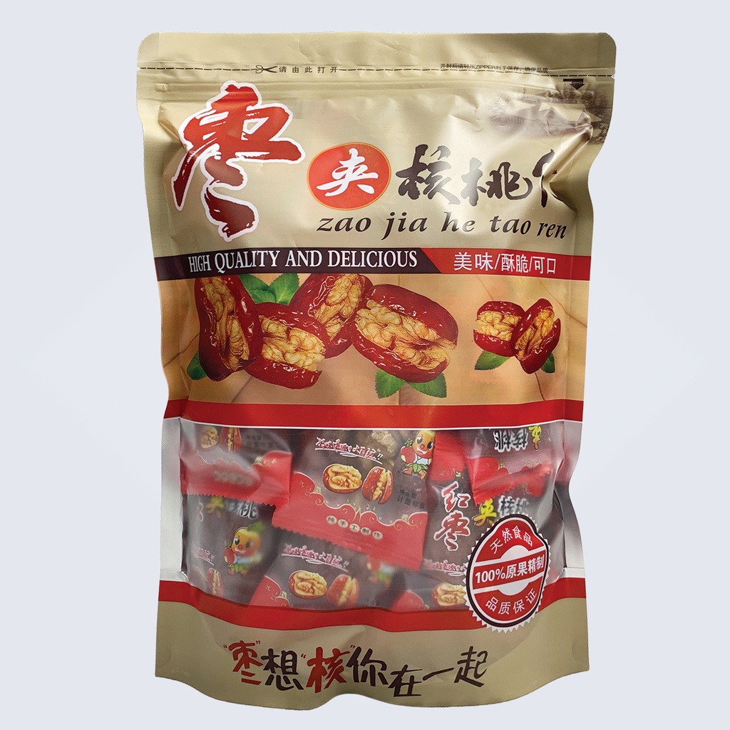 Zao Jia He Tao Ren Kacang Walnut Kurma Merah Red Dates With Walnuts