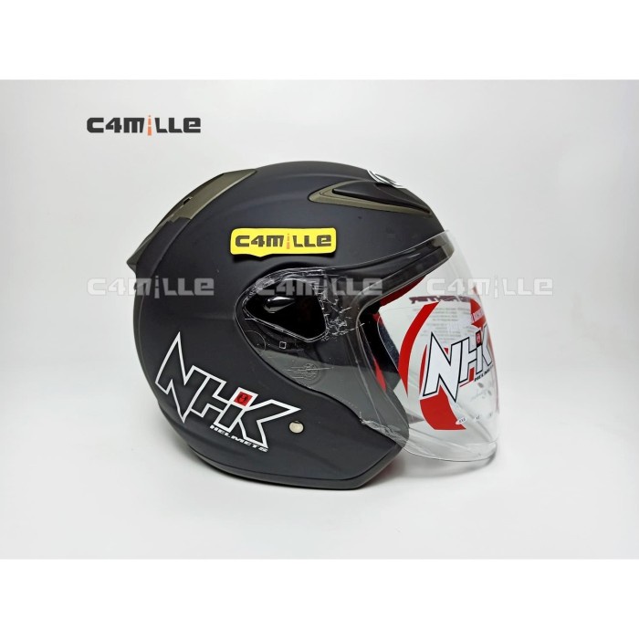 HELM NHK R6 HITAM DOP / BLACK DOF