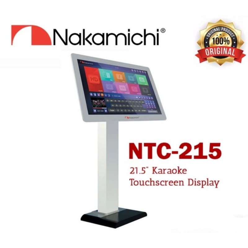 monitor toucscreen led 21 inch nakamichi ntc 215 original layar sentuh karaoke cpu