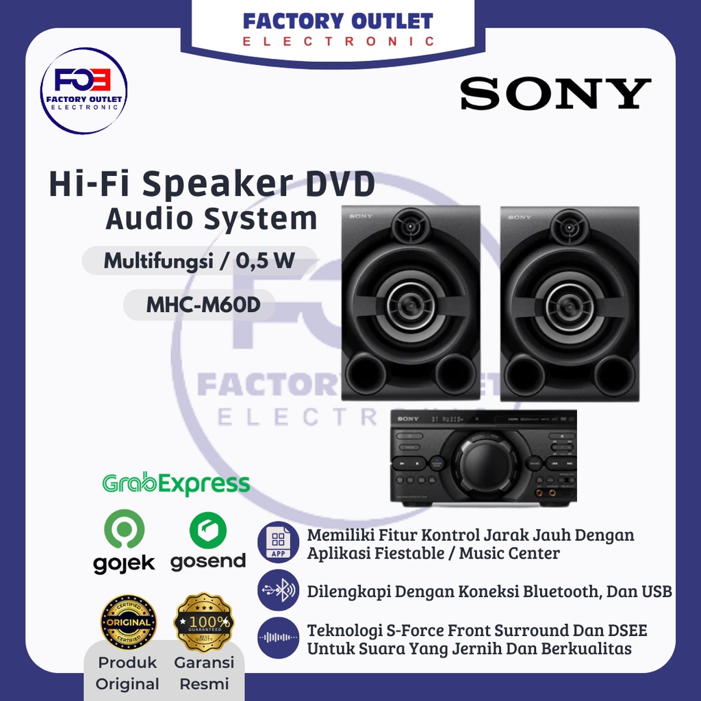 SONY MHC-M60D Hi-Fi Multifunction Speaker Bluetooth