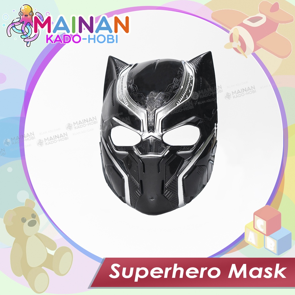 MAINAN ANAK MASK TOPENG SUPERHERO AVENGERS BLACK PANTHER