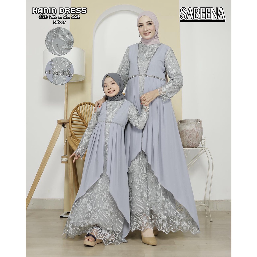 gamis tulle gamis elegant gamis kondangan coupel sama anak gamis coupel pakai payet didada