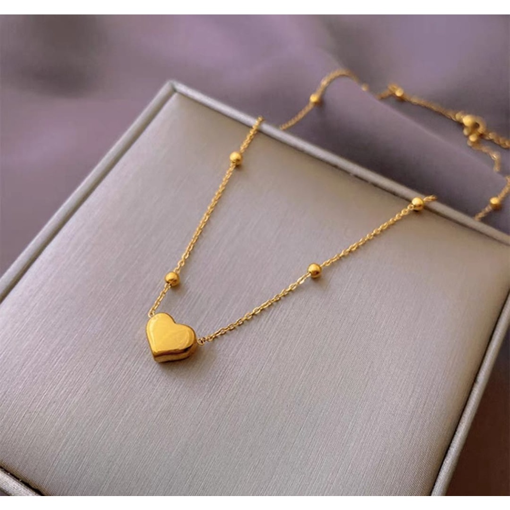 Zerolimit - Kalung Jedar titanium Termurah Kalung Wanita Bestseller Kalung Jedar Titaniun Wanita Lover Perhiasan Aksesoris Perak Lapis Alloy Emas Muda COD