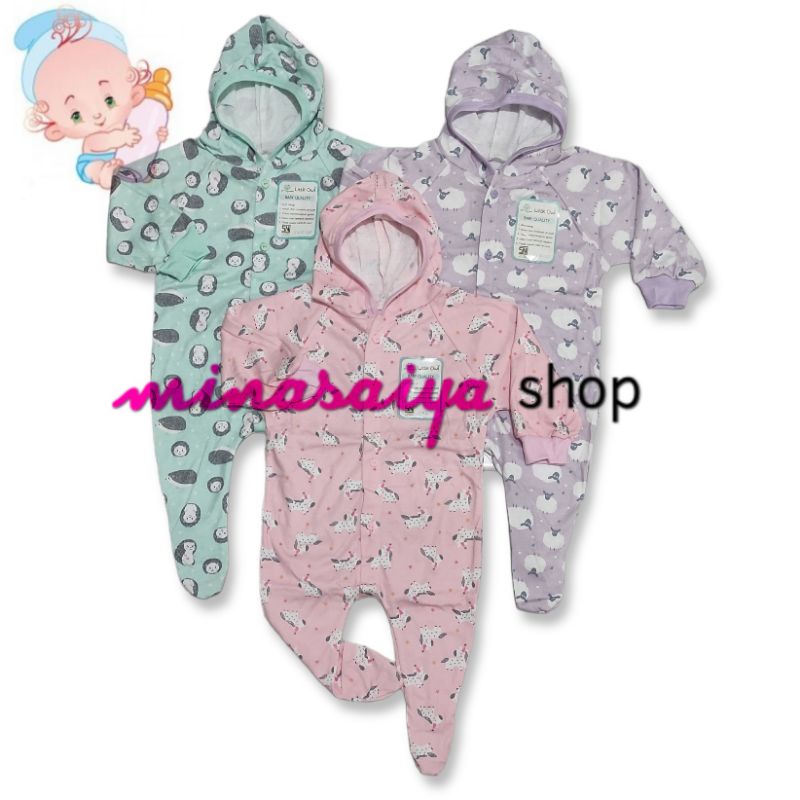 LITTLE OWL Jumper Jumpsuit Bayi SNI Topi Tutup Kaki Usia 0 s.d 18 bulan