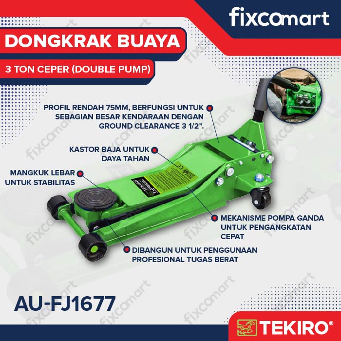 Tekiro Dongkrak Buaya 3 Ton Ceper