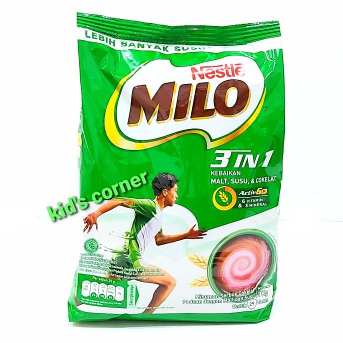 

Milo 3in1 1kg TERLARIS TERPERCAYA ORIGINAL