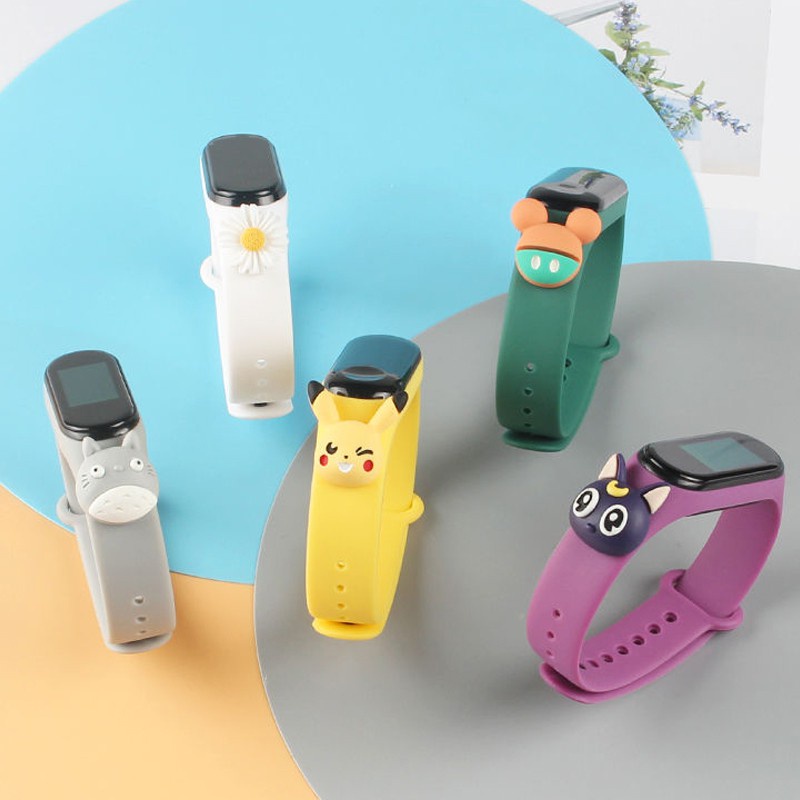 Strap Xiaomi Band Kartun Lucu Untuk Mi Band 3 4 5 6 Soft Smartwatch Strap M6 M7 Replacement Band