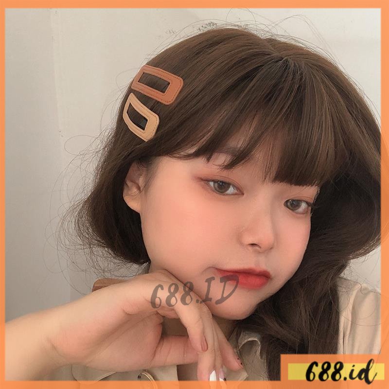 [688.id] Jepit Rambut Klip Bahan Kulit Gaya Korea Jepitan Wanita Fashion Anak &amp; Dewasa JPT 06