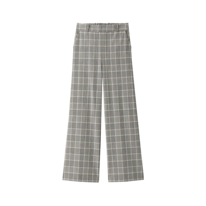 GU plaid wide leg pants