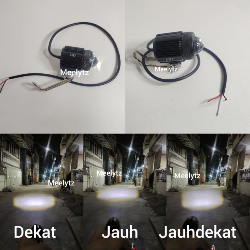 Lampu tembak Laser new Led D2 mini 2 warna putih kuning jauh dekat