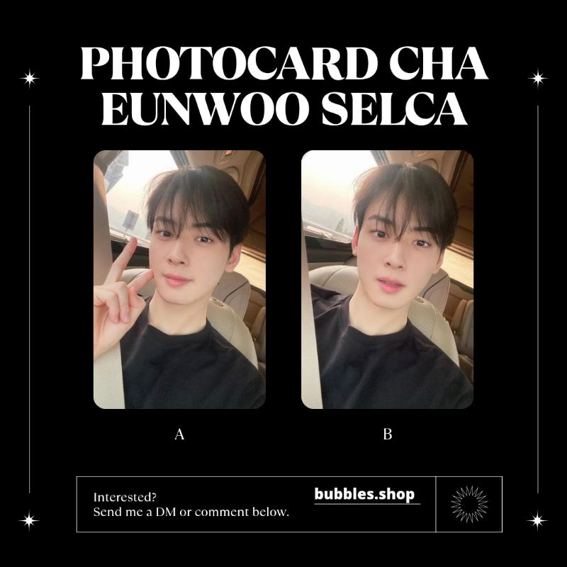 PHOTOCARD UNOFFICIAL CHA EUNWOO ASTRO SELCA