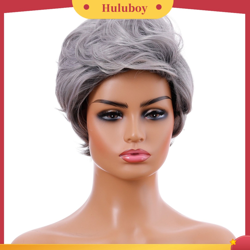 Wig Rambut Pendek Keriting Tebal Untuk Wanita