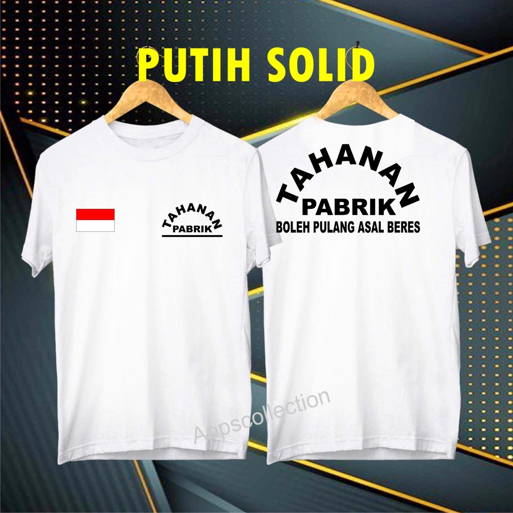 Cod/Promo Diskon Kaos TAHANAN PABRIK bdr 2022 Tak Manusia  /Kaos katun/Pakaian Pria pakaian Wanitai