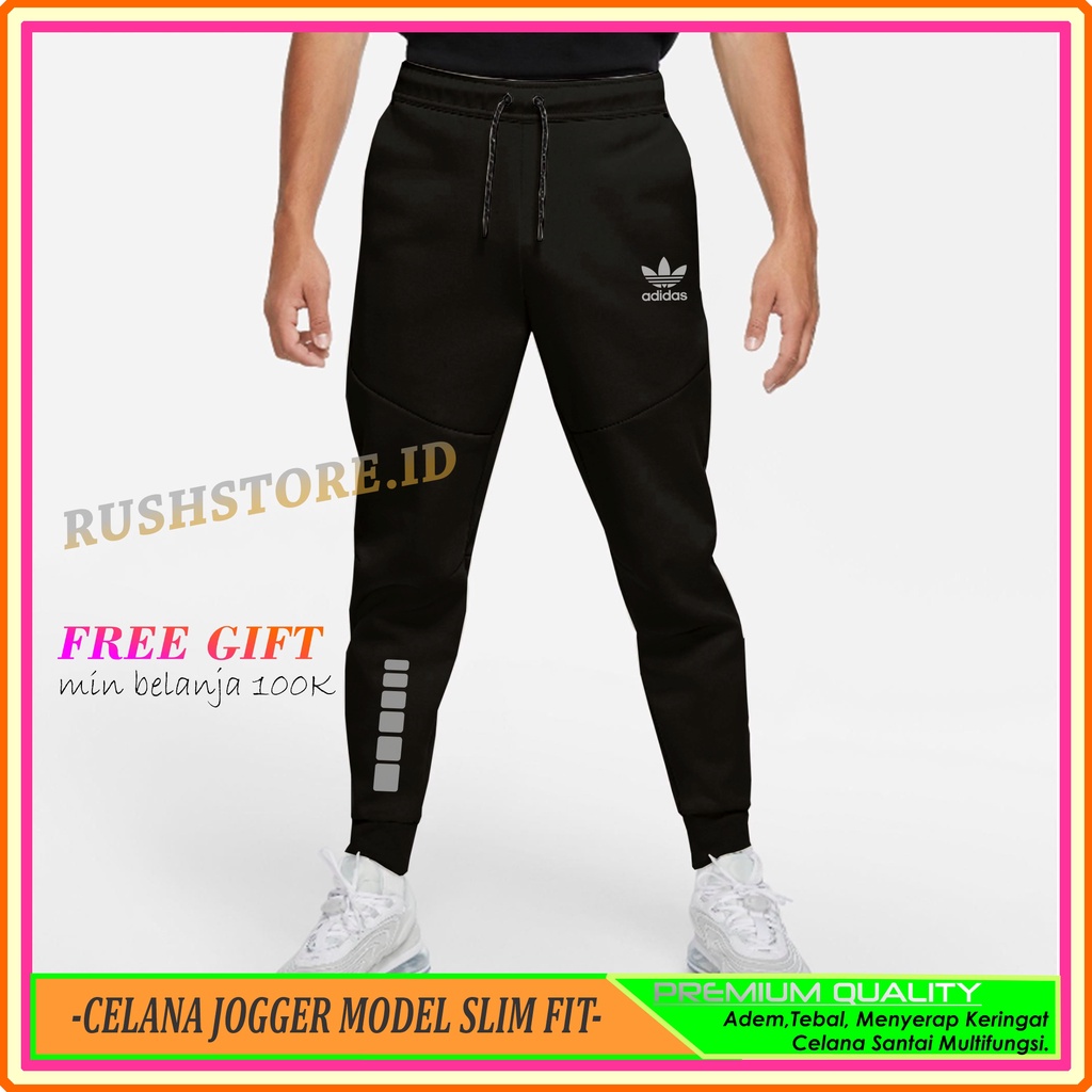 Celana Jogger Panjang Pria Slim Fit Premium Import Pakaian Olahraga Pria Workout Gowes