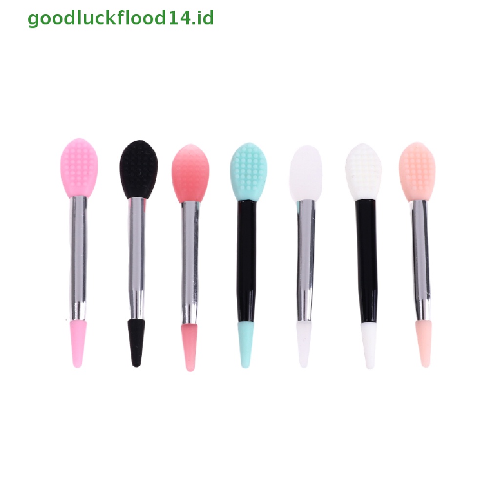 [GOOGFOUR] 1pc Mini Double-headed Silicone Lip Brush Wands Aplicator Alat Kecantikan [TOP]